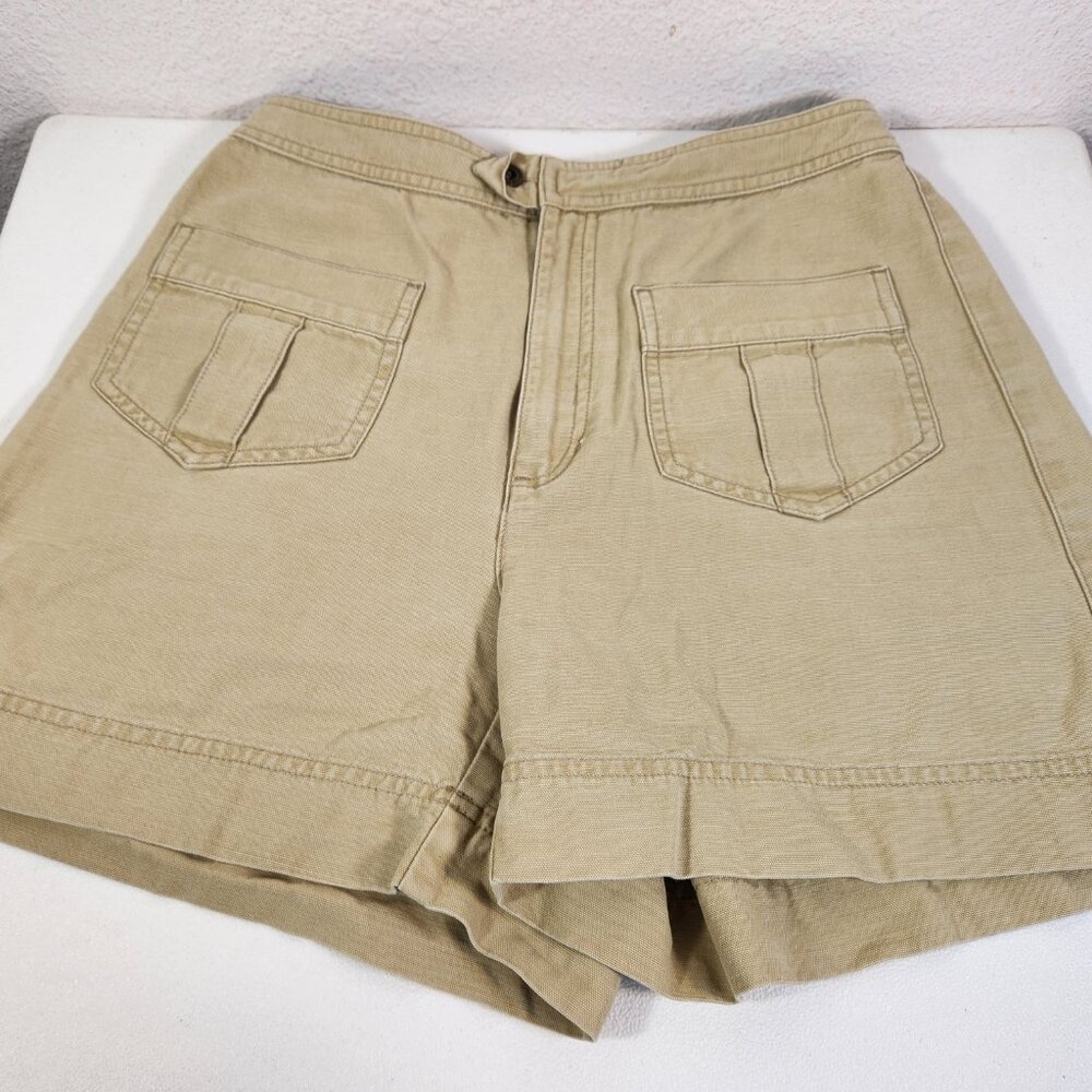Liz Claiborne Shorts Womens Sz 4 Khaki Beige Front & Back Pockets Cotton - Picture 11 of 11